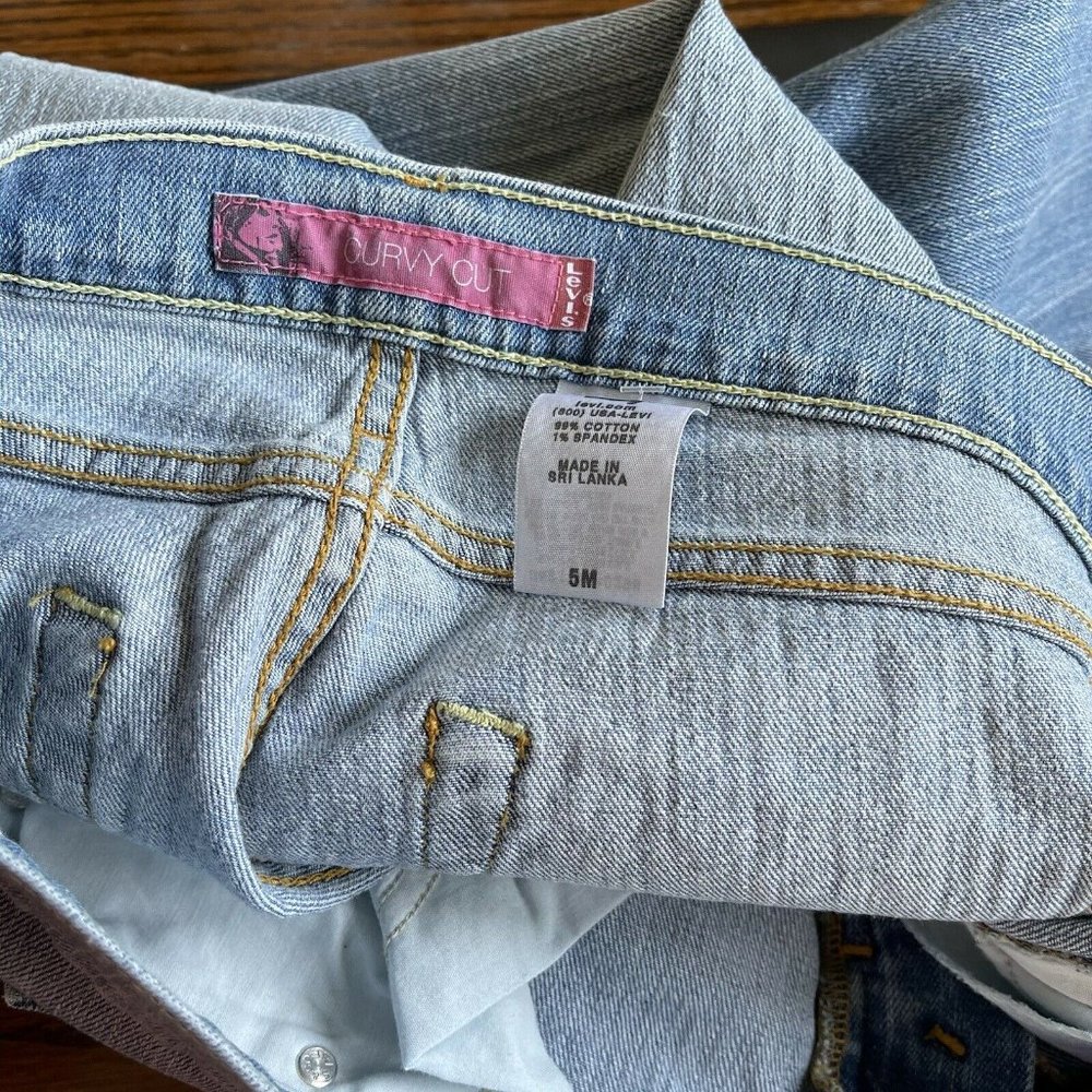 Levi's curvy Cut Denim Jeans Size 5 M Lik NW - Picture 10 of 11
